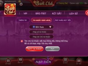 Hướng Dẫn Các Bước Liên Kết Ngân Hàng BUMCLUB Để Thuận Tiện Giao Dịch 2 BUMCLUB chi cho phep lien ket voi 1 tai khoan ngan hang