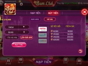 Hướng Dẫn Rút Tiền BUMCLUB Chuẩn Chỉ - Ting Ting Sau 1 Phút 2 Rut tien tai BUMCLUB tuan thu dung chinh sach duy nhat